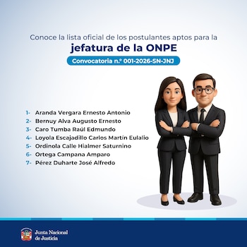 ONPE - JNE - JNJ - Elecciones 2026 - Perú - 18 mayo