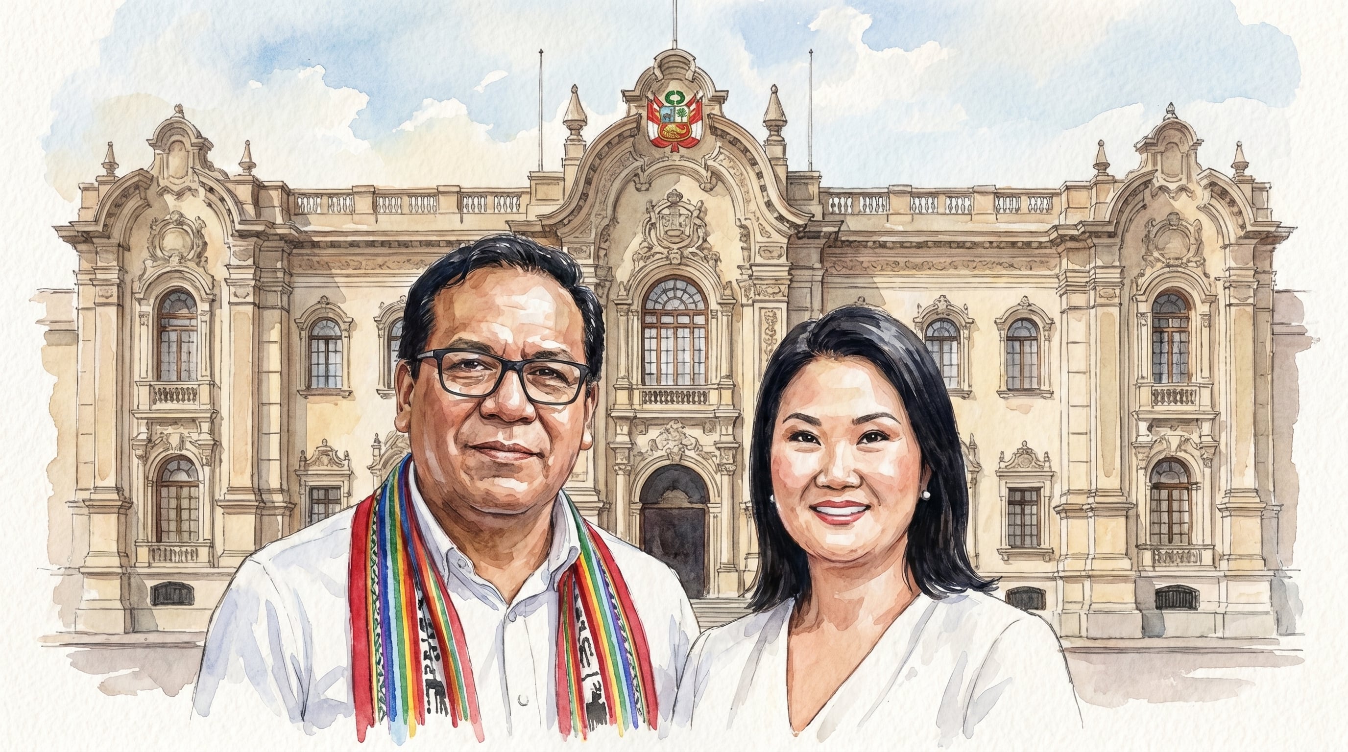 Los flashes de Ipsos y Datum dieron una ventaja mínima a Keiko Fujimori en la elección presidencial de Perú. (Imagen Ilustrativa Infobae)