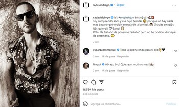 Post en Instagram de Diego