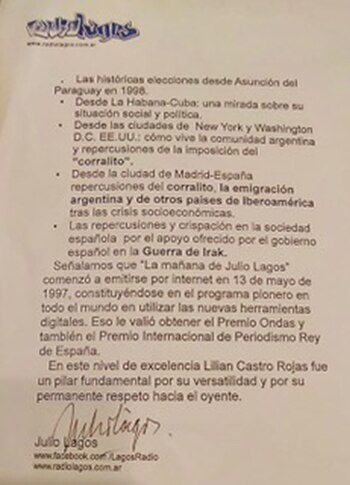 La carilla final de la