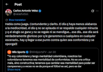 El comentarista se mostró a