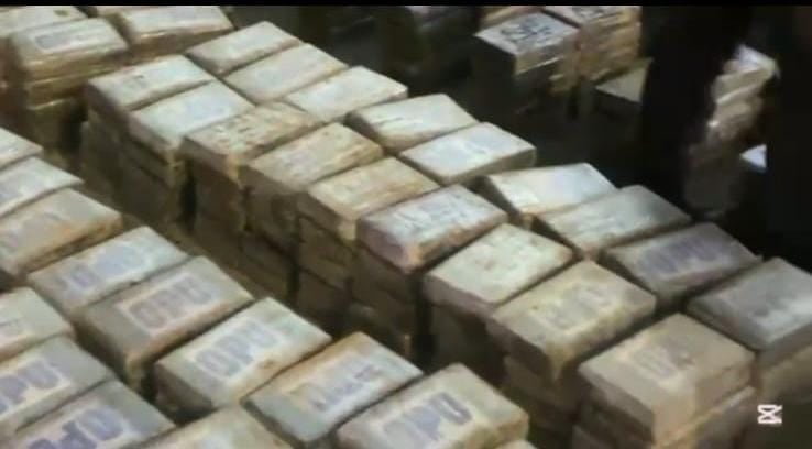 Las incautaciones de drogas en 2026 ya rebasan las 20 toneladas, reflejando un aumento frente al mismo periodo de 2025. Tomada de la PN