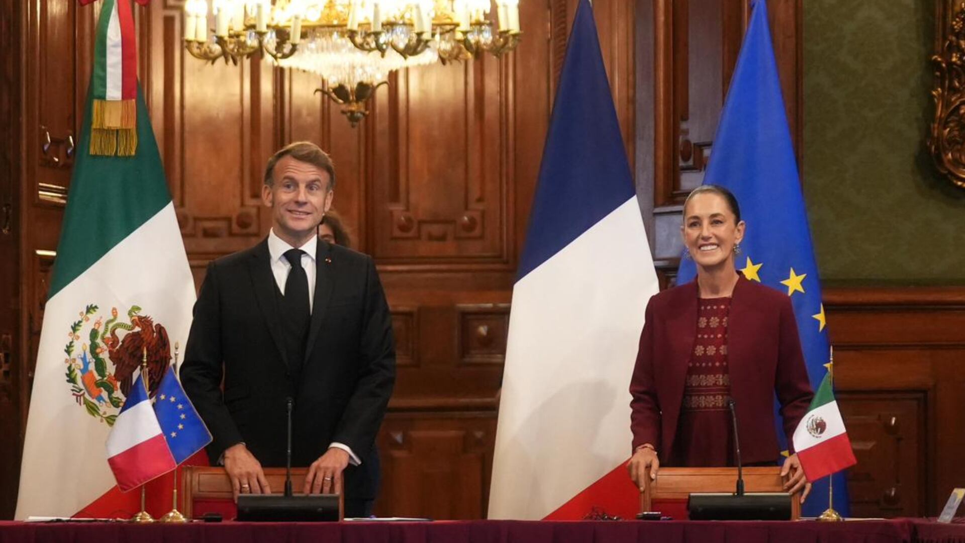 Sheinbaum y Macron refuerzan cooperación bilateral, acuerdan intercambio de códices