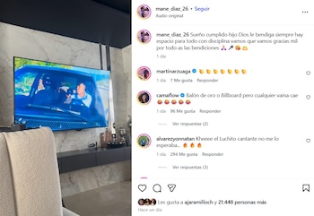 Díaz compartió el mensaje en