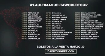 Daddy Yankee anunció 42 fechas