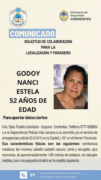 Docente desaparecida en Corrientes