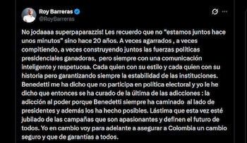 El candidato presidencial confirmó que