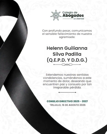 Comunicado del Colegio de Abogados de La Libertad