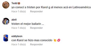 Los seguidores de La Bichota no duraron en comentar el video - crédito @tristenerickson_ / TikTok