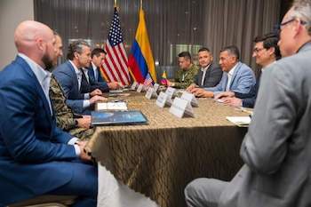 Así fue la reunión bilateral en la que se concretó el ingreso de Colombia al bloque regional - crédito Ministerio de Defensa