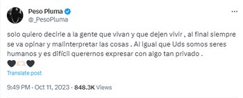 El cantante mexicano defendió a