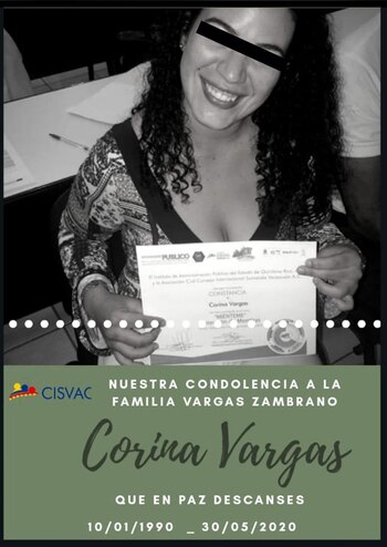 Corina Vargas vivía en México