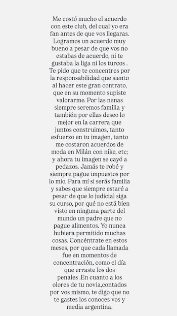 La dura respuesta de Wanda