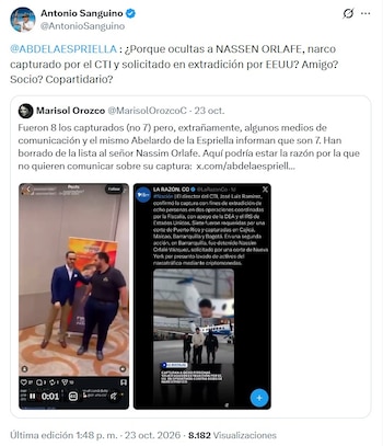 El exministro de Trabajo durante el Gobierno de Gustavo Petro, Antonio Sanguino, fue uno de los usuarios en redes sociales que salió a cuestionar de forma abierta al hoy presidente - crédito @AntonioSanguino/X