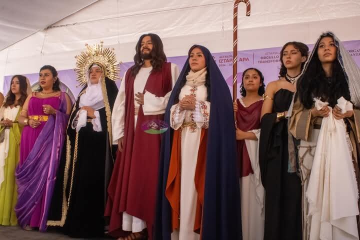 Actores que participarán en la Pasión de Cristo se preparan para Semana Santa. Foto: (Facebook/Comité Organizador)