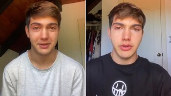 Se grabó angustiado, antes de