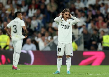 Luka Modric durante el partido
