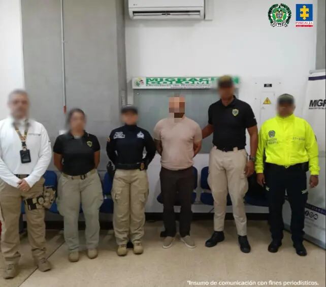 Este fue el momento en que alias Nea Arias fue detenido por la Policía, al ser sospechoso del crimen de la suegra de Pipe Calderón - crédito Policía Nacional