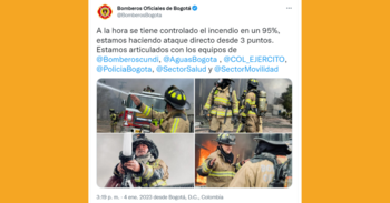 El incendio se originó en