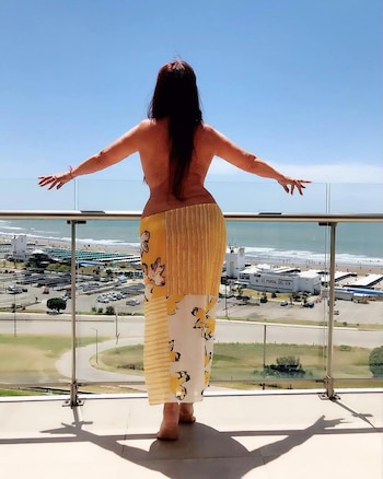 La diva disfrutó de Mar