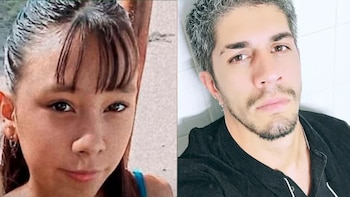 Dos retratos en una imagen dividida: el de una joven con flequillo y pelo oscuro a la izquierda, y el de un hombre con barba canosa a la derecha