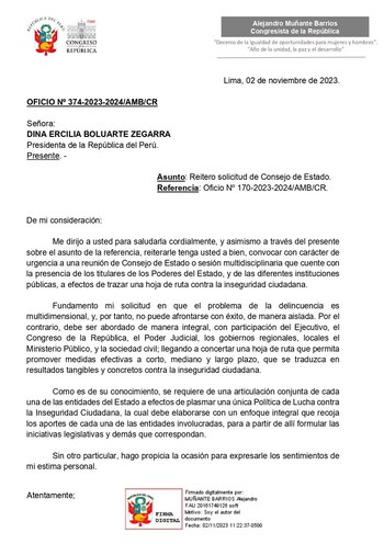 Congresista Alejandro Muñante reiteró su