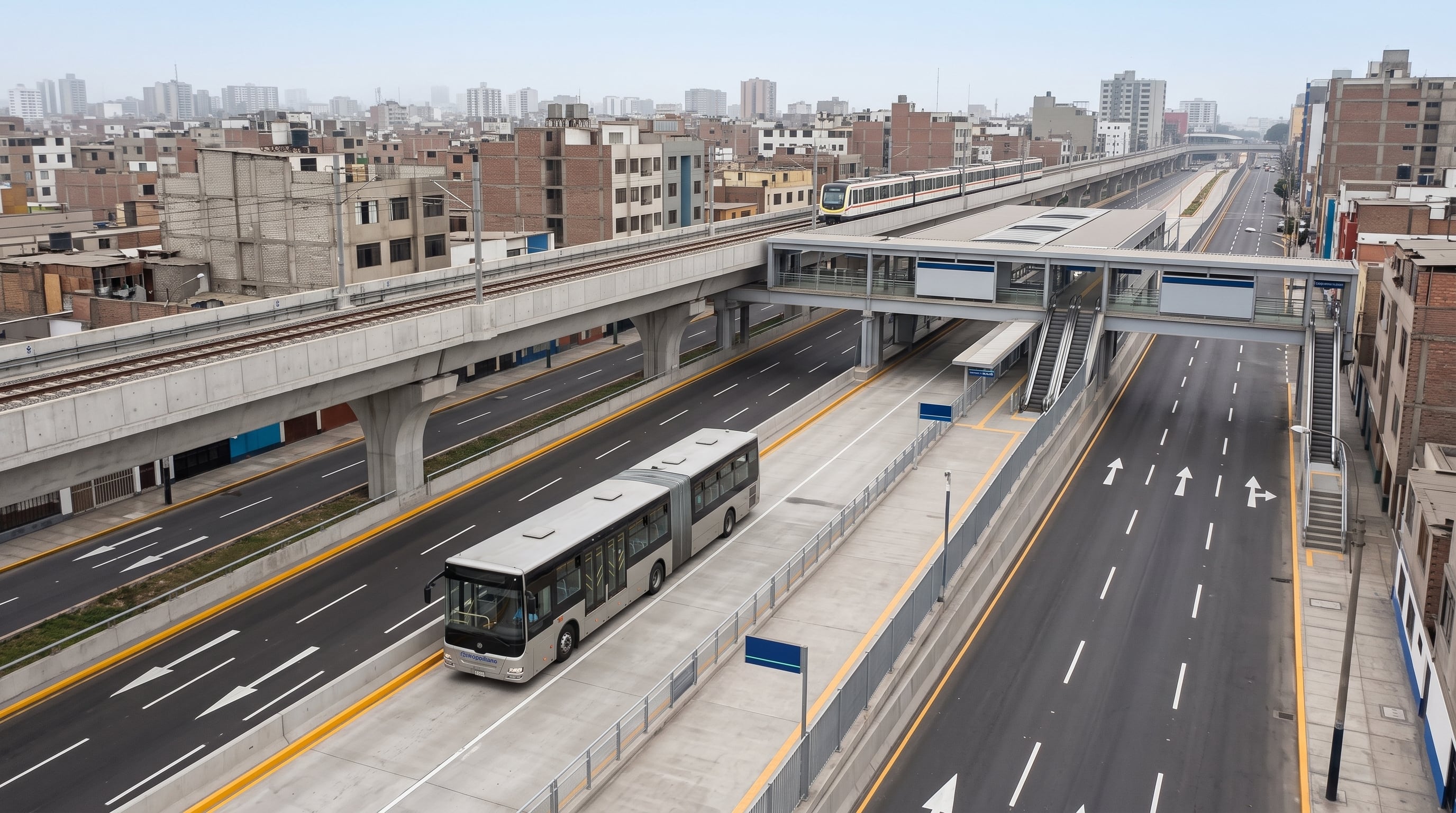 La ampliación del Metropolitano sumará tres estaciones intermedias y una parada de transferencia con la Línea 1 del Metro de Lima en la avenida Grau. (Imagen Ilustrativa Infobae)