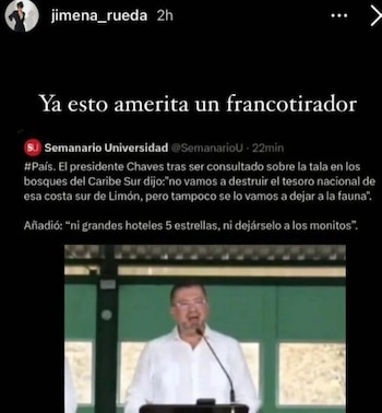 Amenazas realizadas por Jimena Rueda