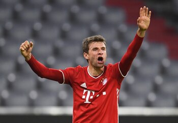 Müller celebra el segundo gol