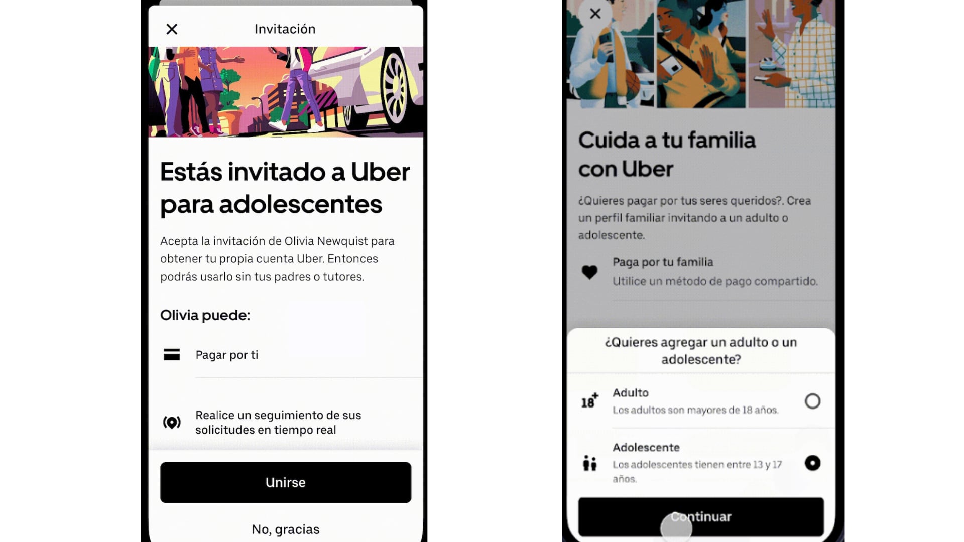 El video en vivo ofrece justamente esa posibilidad, al permitir observar lo que ocurre dentro del vehículo durante todo el recorrido.
(Composición Infobae: Uber)