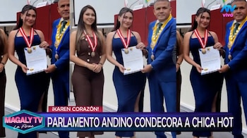 Magaly Medina arremete y cuestiona para qué sirve el Parlamento Andino y sus condecoraciones. Captura: Magaly TV La Firme.