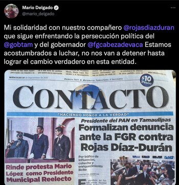 Mario Delgado acusó al gobierno