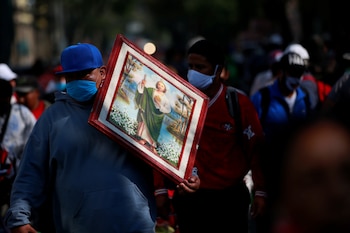 Los feligreses dejaron el miedo