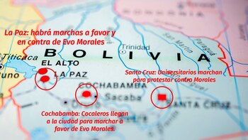 Las marchas en Bolivia