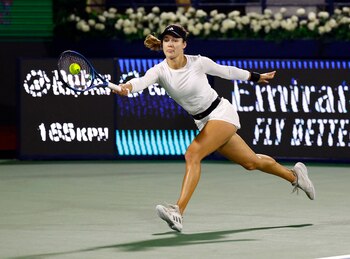 Anna Kalinskaya, en acción. Hasta