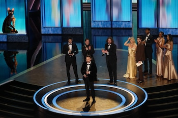 "Flow" se llevó el premio a Mejor Película Animada en los Oscar 2025 (REUTERS/Carlos Barria)