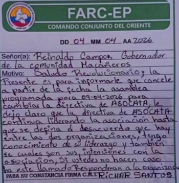 Circuló un panfleto firmado por alias Richard Santos con advertencias sobre una asamblea - crédito X
