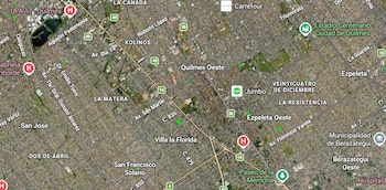 La adolescente fue baleada en Quilmes Oeste en medio de una disputa familiar por un terreno (Google Maps)