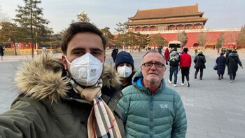 Iñaki durante su viaje a China