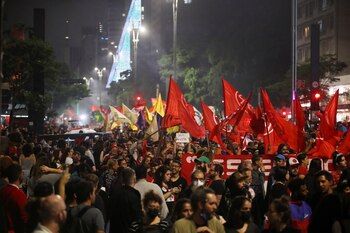 Los seguidores del presidente Luiz