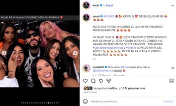 En su publicación, Anuel solicitó públicamente a la Bichota que lo desbloquee de las redes sociales mediante una publicación que fue tomada por los usuarios como un ardid publicitario - crédito @anuel/Instagram