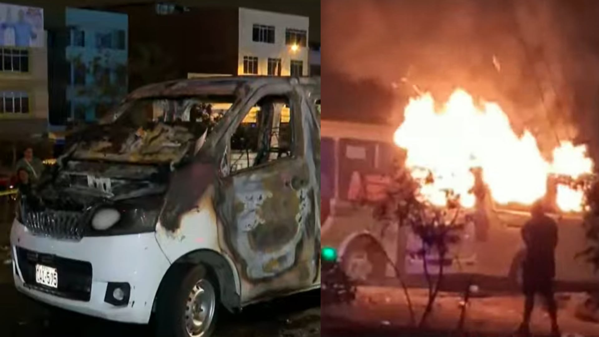Chofer muere calcinado tras ataque contra su minivan mientras dormía en Los Olivos