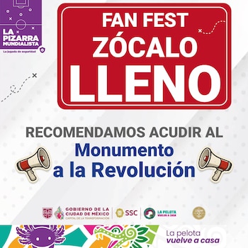 Las autoridades capitalinas restringieron el acceso al Zócalo tras alcanzar su máxima capacidad por el Fan Fest mundialista.