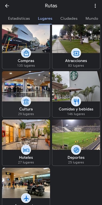 El historial de ubicaciones de