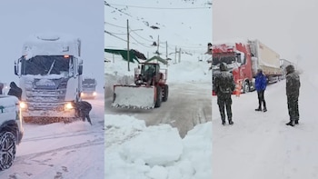 Temporal de nieve en Neuquén: rutas restringidas, camiones varados y suspensión de clases