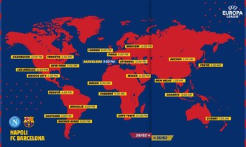 Barcelona vs Napoli: horarios del