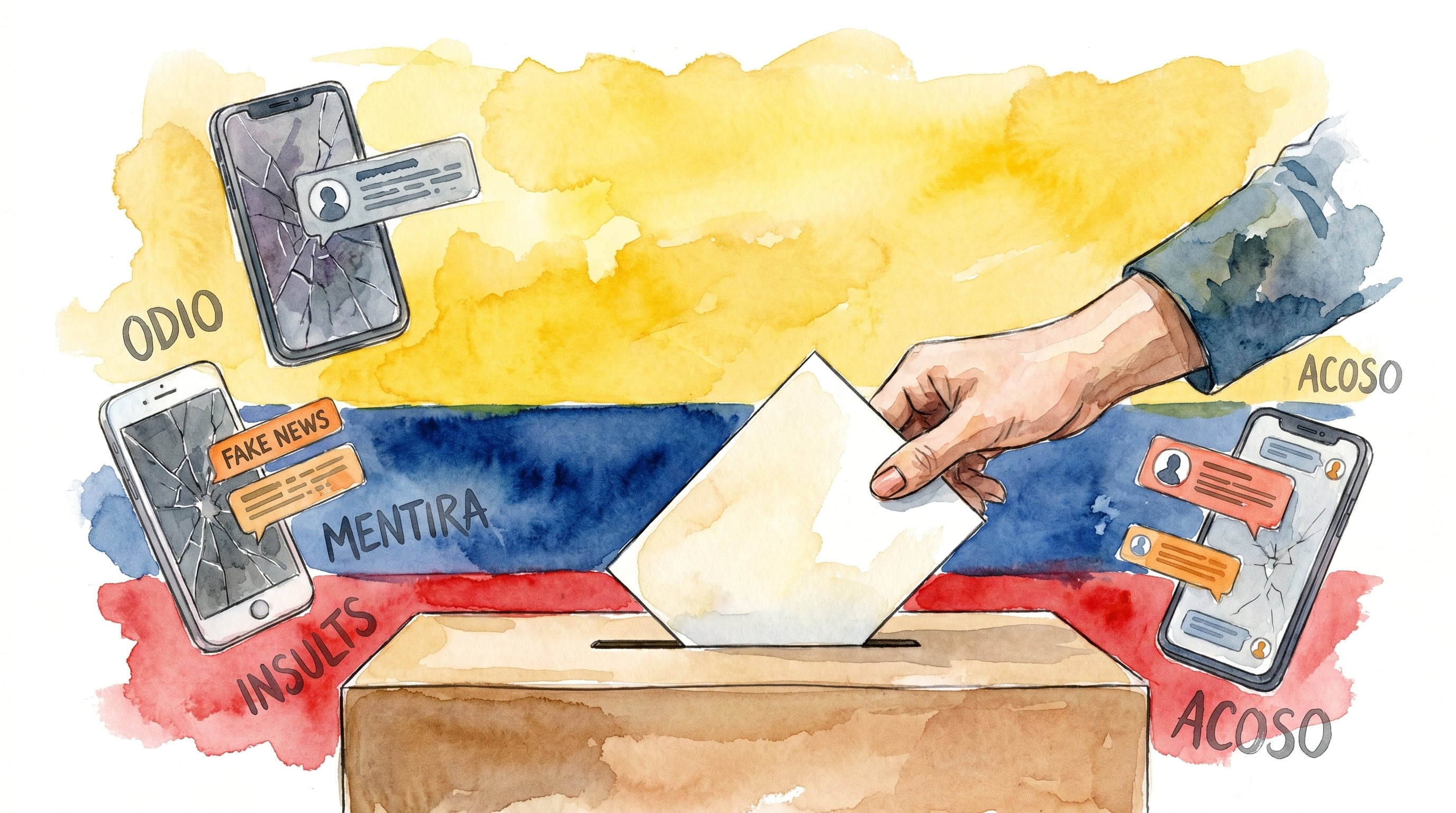 El reporte corresponde al periodo del 11 al 16 de junio de 2026 y analiza un universo de 27.305 publicaciones en las plataformas X y Facebook, relacionadas con posibles ataques contra candidaturas, medios de comunicación, periodistas y autoridades electorales - crédito VIsuales IA