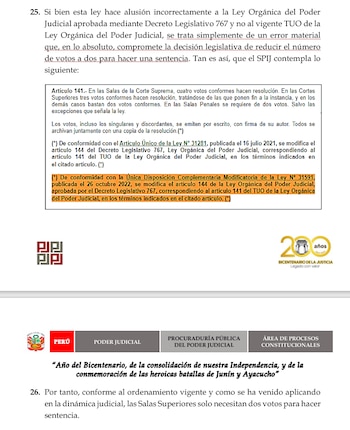 Respuesta de la Procuraduría del