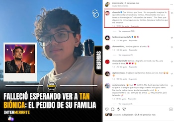 El gesto de Chano tras enterarse de la muerte de José, el joven que soñaba con ver a Tan Biónica
