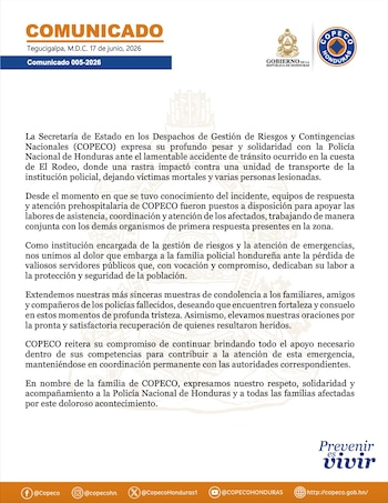 El hecho es considerado uno de los accidentes más graves que ha afectado a la institución policial en los últimos años. (FOTO: X)